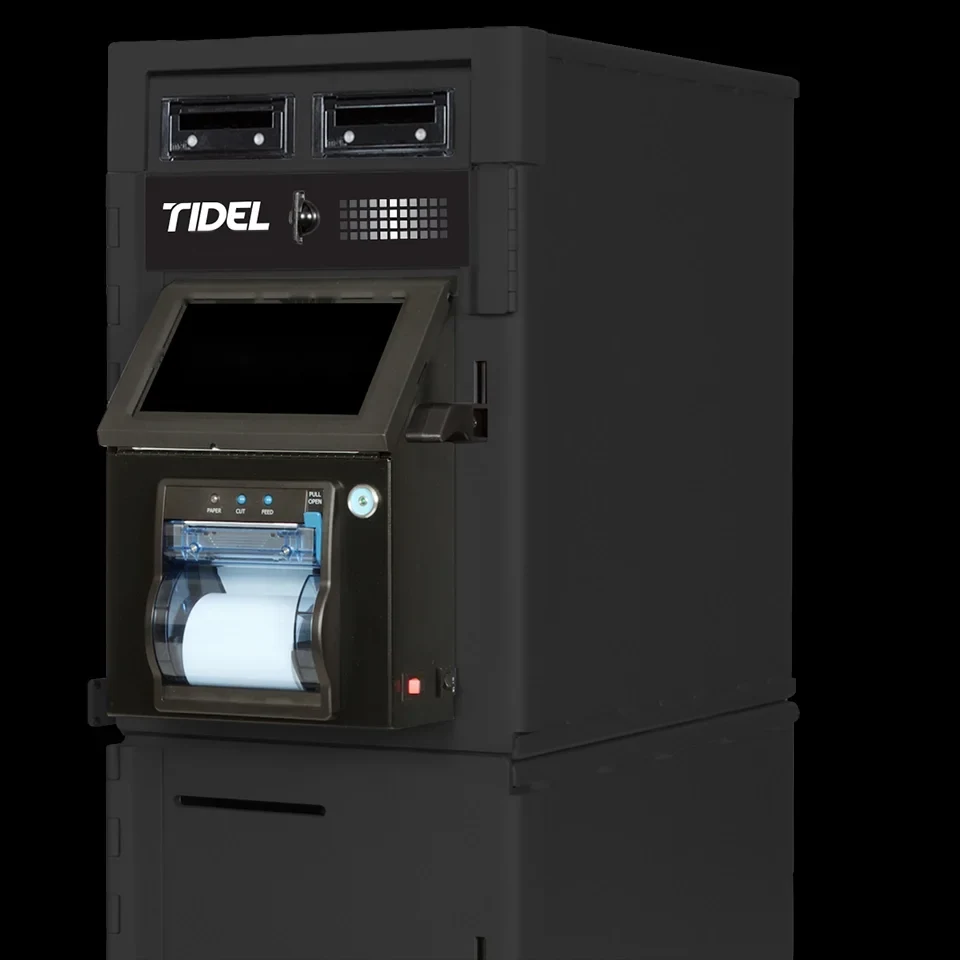 Tidel S4e smart safe with note validators, touchscreen and receipt printer
